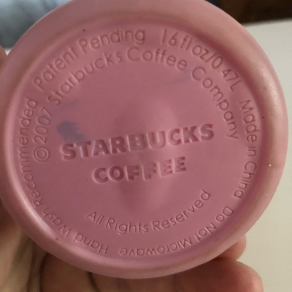 Starbucks Floral Travel Mug - Green and Pink - Picture 5 of 9